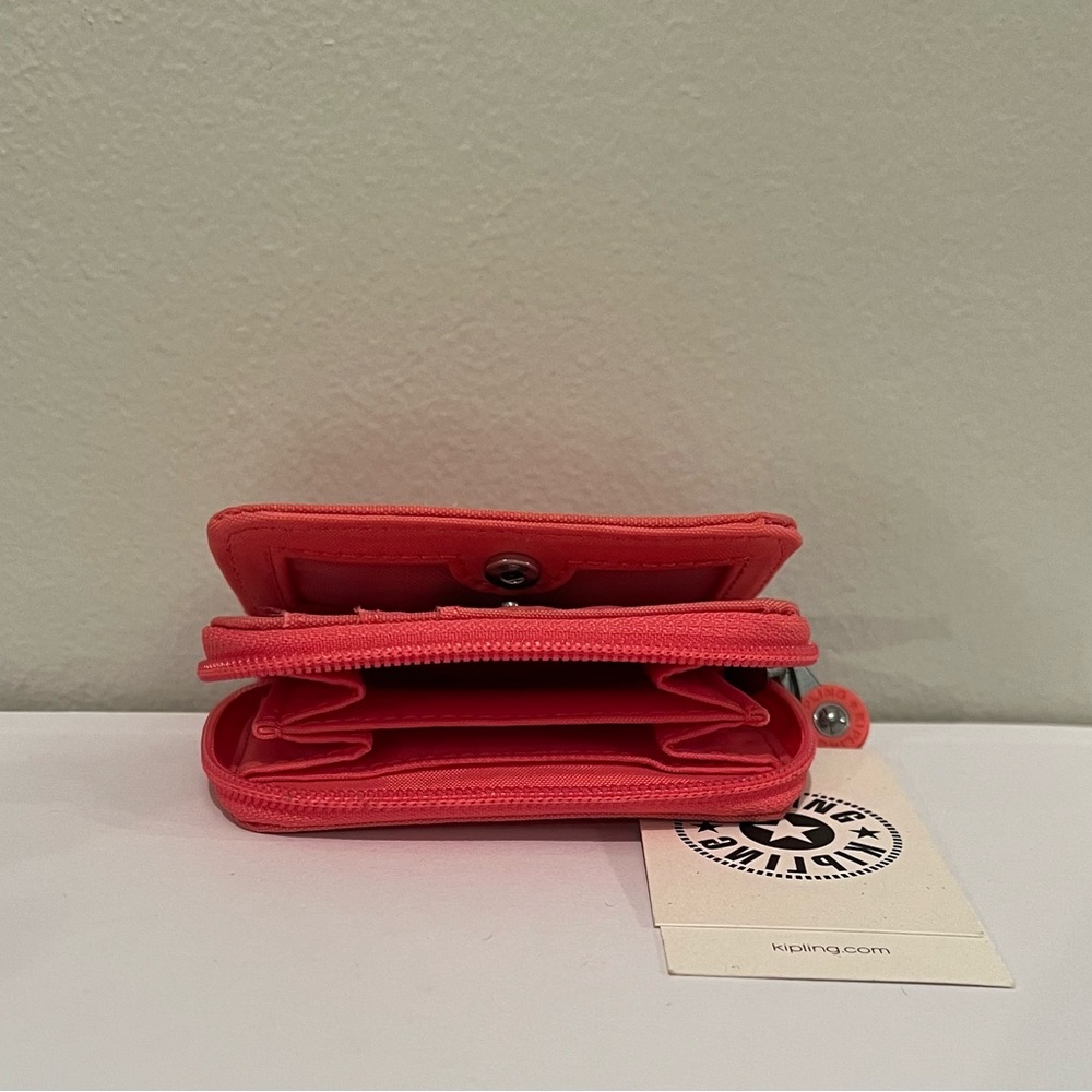 Kipling TOPS NR Small Wallet Cardholder Coral Crush - Picture 4 of 9